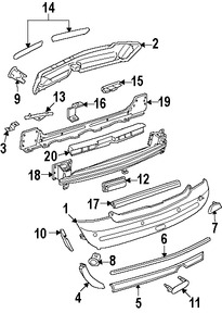 Foto de Barra de impacto de parachoque Original para Mini Cooper Cooper Marca BMW Nmero de Parte 51127120494