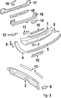 Foto de Soporte de cubierta de parachoques Original para Mini Cooper Cooper Marca BMW Nmero de Parte 51120152925