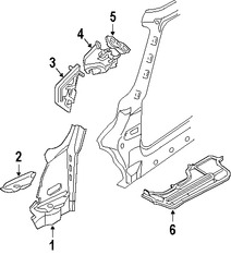 Foto de Refuerzo de Pilar A de Carroceria Original para Mini Cooper Cooper Marca BMW Nmero de Parte 41217184928