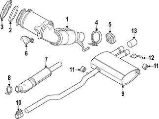 Foto de Sujetador Sistema de Escape Original para BMW  Mini Cooper Marca BMW Nmero de Parte 18307616850