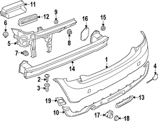 Foto de Tuerca de barra de impacto de parachoque  Original para BMW  Mini Cooper Marca BMW Nmero de Parte 07147266441