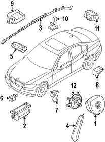Foto de M�dulo de control del Air Bag Original para BMW Marca BMW N�mero de Parte 65779184433