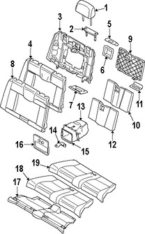 Foto de Panel lateral de Asiento Original para BMW 128i BMW 135i BMW 135is Marca BMW N�mero de Parte 52209174497