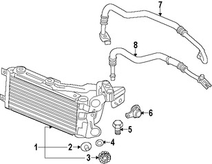 Foto de Conjunto de Mangueras Enfriado de Aceite Original para BMW 128i 2012 2013 BMW 135i 2012 2013 BMW 135is 2013 Marca BMW Nmero de Parte 17227573274