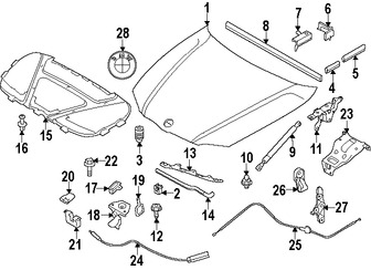 Foto de Panel de Cap Original para BMW 128i 2012 2013 BMW 135i 2012 2013 BMW 135is 2013 Marca BMW Nmero de Parte 41617325866