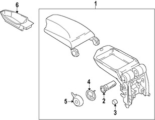 Foto de Consola de Apoyabrazos Original para BMW 128i 2012 2013 BMW 135i 2012 2013 BMW 135is 2013 Marca BMW Nmero de Parte 51169110489