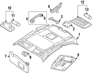 Foto de Techo Interior Original para BMW 128i 2012 2013 BMW 135i 2012 2013 BMW 135is 2013 Marca BMW N�mero de Parte 51442997416