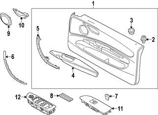 Foto de Panel Interior de Puerta Original para BMW 128i 2012 2013 BMW 135i 2012 2013 BMW 135is 2013 Marca BMW N�mero de Parte 51417234297