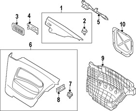 Foto de Panel / guardafango posterior lateral Original para BMW 128i BMW 135i BMW 135is BMW 1 Series M Marca BMW Nmero de Parte 51437285496