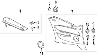 Foto de Cobertor de Altavoz Original para BMW 128i 2012 2013 BMW 135i 2012 2013 BMW 135is 2013 Marca BMW Nmero de Parte 51439147807