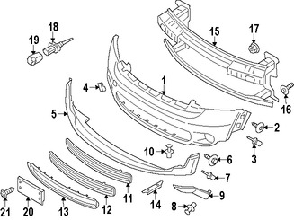 Foto de Cubierta del parachoques Original para Mini Cooper Cooper Countryman Mini Cooper Cooper Paceman Marca BMW Nmero de Parte 51119807196