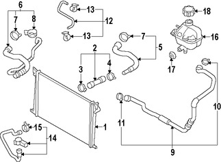 Foto de Manguera de Refrigerante del Radiador Original para Mini Cooper Cooper Countryman Mini Cooper Cooper Paceman Marca BMW Nmero de Parte 17129802100