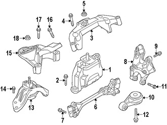 Foto de Montura del motor Original para Mini Cooper Cooper Countryman Mini Cooper Cooper Paceman Marca BMW Nmero de Parte 22119806995