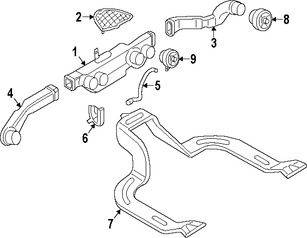 Foto de Ducto de Aire del Panel de Instrumentos Original para Mini Cooper Cooper Countryman Mini Cooper Cooper Paceman Marca BMW Nmero de Parte 51459801453