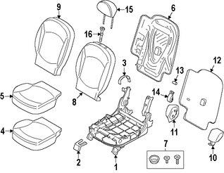 Foto de Panel posterior de Asiento Original para Mini Cooper Cooper Paceman 2013 2014 2015 2016 Marca BMW Nmero de Parte 52209809841