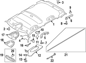 Foto de Techo Interior Original para Mini Cooper Cooper Paceman 2013 2014 2015 2016 Marca BMW Nmero de Parte 51449809371