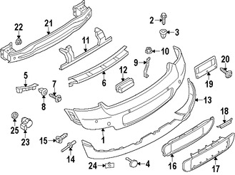 Foto de Riel de soporte de cubierta de parachoques Original para Mini Cooper Cooper Countryman Mini Cooper Cooper Paceman Marca BMW Nmero de Parte 51129807143