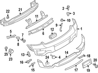 Foto de Soporte de cubierta de parachoques Original para Mini Cooper Cooper Countryman Mini Cooper Cooper Paceman Marca BMW Nmero de Parte 51129802113