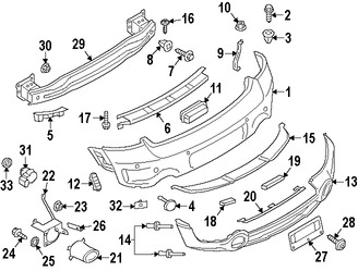 Foto de Riel de soporte de cubierta de parachoques Original para Mini Cooper Cooper Countryman 2013 2014 2015 2016 Marca BMW Nmero de Parte 51129811736