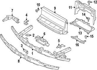 Foto de Barra sujecin soporte del radiador Original para BMW i3 2014 2015 2016 2017 Marca BMW Nmero de Parte 51647397655