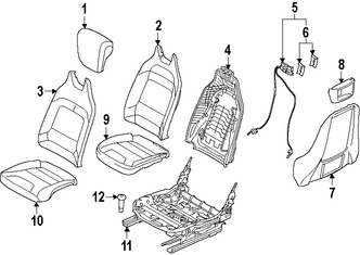 Foto de Manilla de Ajuste de Reclinacion Asiento Trasero Original para BMW i3 BMW i8 Marca BMW Nmero de Parte 52107393686