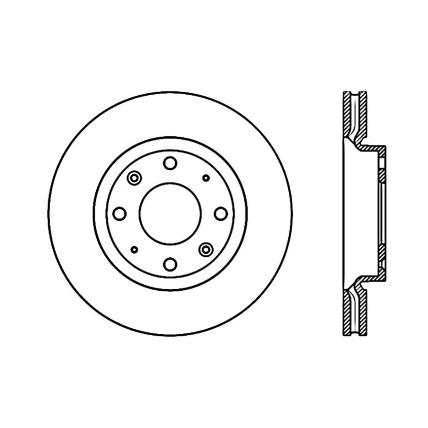 Foto de Rotor disco de freno para Kia Spectra Kia Spectra5 Marca CENTRIC PARTS Nmero de Parte #120.50012