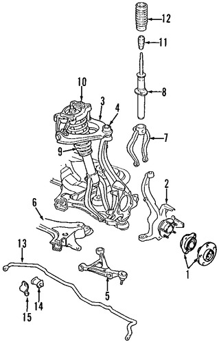 Foto de Buje de la Barra Estabilizadora Suspension Original para Chrysler Cirrus Chrysler Sebring Dodge Stratus Plymouth Breeze Marca CHRYSLER Nmero de Parte 4616987