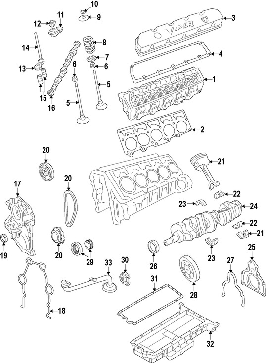 Foto de V�lvula de Escape del Motor Original para Dodge Viper 2015 2016 2017 2008 2009 2010 Marca CHRYSLER N�mero de Parte 5037719AC