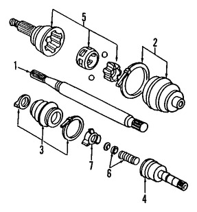 Foto de Eje propulsor Homocintica Original para Chrysler Imperial 1992 1993 Chrysler New Yorker 1991 1992 1993 Dodge Dynasty 1993 Marca CHRYSLER Nmero de Parte 4641027