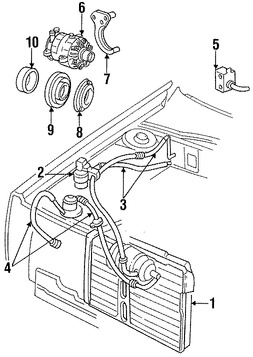 Foto de Manguera Descarga Refrigerante Aire Acondicionado Original para Chrysler New Yorker 1992 1993 Chrysler Imperial 1993 1992 Dodge Dynasty 1992 1993 Marca CHRYSLER Parte #4773222