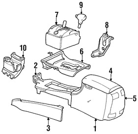 Foto de Consola de Apoyabrazos Original para Chrysler LHS 2001 Chrysler 300M 2001 2002 2003 2004 Marca CHRYSLER Nmero de Parte SV111L2AB