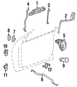Foto de Cable de Cerrojo de Puerta Original para Chrysler LHS Chrysler 300M Marca CHRYSLER N�mero de Parte 4574137