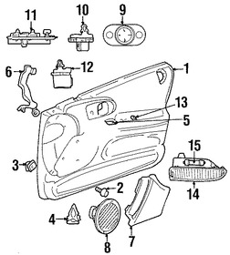 Foto de Switch de Bloqueo de la Perta Original para Chrysler Sebring Chrysler LHS Chrysler Concorde Chrysler 300M Dodge Stratus Dodge Intrepid Marca CHRYSLER N�mero de Parte 4760857AB