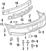 Foto de Cubierta del parachoques Original para Chrysler Sebring 2007 2008 2009 2010 Marca CHRYSLER N�mero de Parte 68004596AD