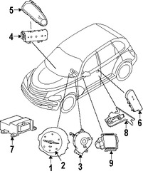 Foto de Airbag de Asiento Original para Chrysler Concorde Chrysler 300M Chrysler PT Cruiser Dodge Intrepid Dodge Neon Marca CHRYSLER Nmero de Parte 4645946AA