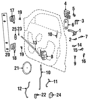 Foto de Freno de puerta Original para Chrysler PT Cruiser Marca CHRYSLER Nmero de Parte 4724830AC