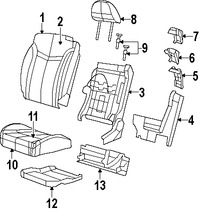 Foto de Respaldo de Asiento Original para Chrysler Sebring 2010 Marca CHRYSLER N�mero de Parte 1RW61XDVAA