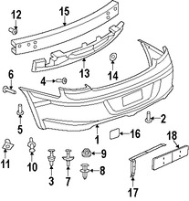 Foto de Cubierta del parachoques Original para Chrysler Sebring 2008 2009 2010 Marca CHRYSLER N�mero de Parte 68004612AC