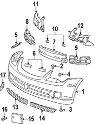 Foto de Soporte de cubierta de parachoques Original para Chrysler Crossfire 2004 2005 2006 2007 2008 Marca CHRYSLER Nmero de Parte 5099713AA