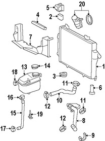 Foto de Manguera de Rebose Refrigerante de Motor Original para Chrysler Crossfire 2004 2005 2006 2007 2008 Marca CHRYSLER Nmero de Parte 5097893AA