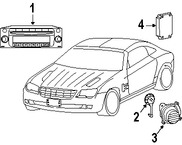 Foto de Altavoz Original para Chrysler Crossfire 2004 2007 2008 Marca CHRYSLER N�mero de Parte 5097922AB