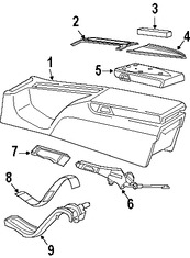 Foto de Consola Central Original para Chrysler Crossfire 2006 2007 2008 Marca CHRYSLER N�mero de Parte 1BQ10BD5AA