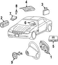 Foto de M�dulo de control del Air Bag Original para Chrysler Crossfire 2004 2005 2006 2007 2008 Marca CHRYSLER N�mero de Parte 5099301AB