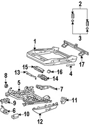 Foto de Cubierta de Riel de Asiento Original para Chrysler Crossfire 2004 2005 2006 2007 2008 Marca CHRYSLER N�mero de Parte 5102741AA