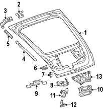 Foto de Soporte Elevacin Puerta Trasera Original para Chrysler Crossfire 2004 2005 2006 2007 2008 Marca CHRYSLER Nmero de Parte 5140762AA