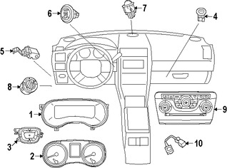 Foto de Lente de Panel de Instrumentos Original para Chrysler 300 2015 2016 2017 Marca CHRYSLER Nmero de Parte 68272582AA