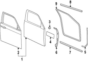 Foto de Sello de la puerta Original para Chrysler 300 Marca CHRYSLER Nmero de Parte 68039975AH