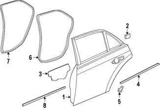 Foto de Carcasa de puerta Original para Chrysler 300 Marca CHRYSLER N�mero de Parte 68127963AE