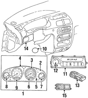 Foto de Lente de Panel de Instrumentos Original para Chrysler 300M Chrysler LHS Chrysler Concorde Marca CHRYSLER Nmero de Parte 4883166