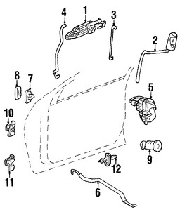 Foto de Cable de Cerrojo de Puerta Original para Chrysler 300M Chrysler LHS Marca CHRYSLER Nmero de Parte 4574136